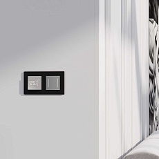 Сенсорный выключатель двухклавишный Werkel (Умный дом) с подсветкой серебряный W4523006 a064144 1