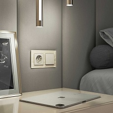 Выключатель одноклавишный Werkel айвори матовый W1110062 4690389184543 2