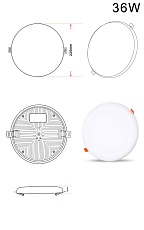 Встраиваемый светодиодный светильник Zortes CLOUD ZRS.57793.36 5