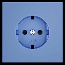 Накладка для розетки с заземлением и защитными шторками, S70 (деним) Voltum VLS000715 1