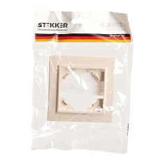 Рамка 1-постовая Stekker Эрна слоновая кость PFR00-9001-02 39624 1