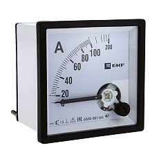 Амперметр AMA-961 аналоговый на панель (96х96) квадратный вырез 300А трансф. подкл. EKF ama-961-300