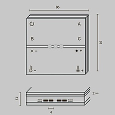 Беспроводная панель управления Maytoni Technical Smart home DRC034-8-B 1