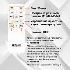 Потолочный светодиодный светильник Citilux Лаконика CL725480G 1