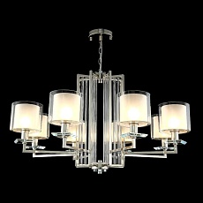 Подвесная люстра Crystal Lux Nicolas SP-PL8 Nickel/White 5