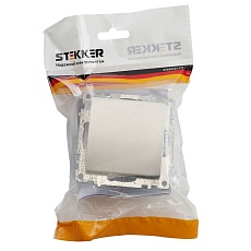 Выключатель одноклавишный Stekker Катрин серебро GLS10-7103-03 39575 3