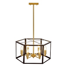 Подвесная люстра Lumina Deco Lorton LDP 1142-6 BK+MD 5