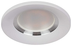 Светильник встраиваемый алюминиевый ЭРА KL107 WH/SL под лампу MR16 GU5.3 белый/серебро Б0061096 5