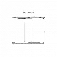 Подвесной светодиодный светильник iLedex Scorpio C4791-102 MBK+SGD 1