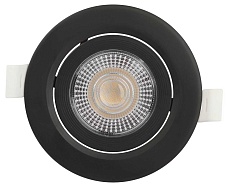 Светильник светодиодный встраиваемый ЭРА KL LED 25A-5 3K BK 5Вт 3000К круглый поворотный черный Б0068164 2