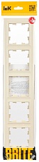 Рамка 5-постовая IEK Brite РУ-5-БрКр бежевая BR-M52-K10 1