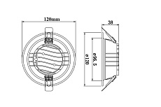 Встраиваемый светодиодный светильник Fiberli CDEW4-TECO(W) 12130702 1