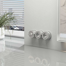 Выключатель двухклавишный на 4 положения Werkel Vintage серебро матовый/хром W5822054 4690389183195 5