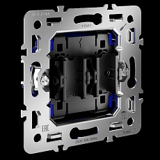 Механизм выключателя двухклавишного 10А, S70 Voltum VLS0201M 2