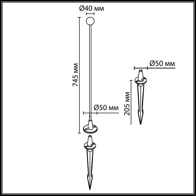 Уличный светильник Odeon Light Nature 7123/1GL Фото № 6