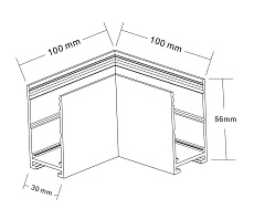 Соединитель для накладного шинопровода угловой Crystal Lux CLT 0.215 04 BL 1