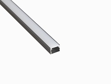 Профиль накладной LEDS POWER СПН1712 алюм. черный с призм.рассеивателем 2м 008448