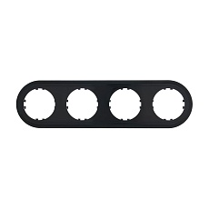 Рамка LK Studio 4-постовая круглая (черный) Vintage-Classic 889408-1