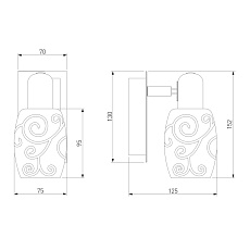 Спот Eurosvet 60301/1 хром/венге 1