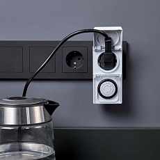 Розетка с механическим таймером суточный 30мин/24ч 48 ON/OFF в защитном корпусе IP 44 REXANT RX - 23 11-6003 1