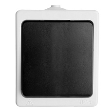 Переключатель одноклавишный Stekker Велена серый-графит PSW10-112-54 32756 1