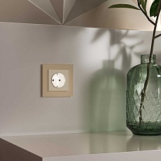 Розетка с подсветкой Werkel айвори a069610 2