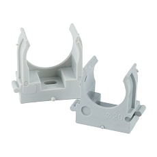 Крепеж-клипса для труб для прямого монтажа Stekker PMPH16G серая в п/э D16 мм 50769