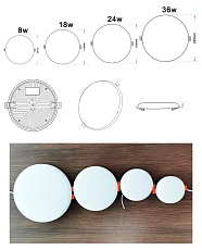 Встраиваемый светодиодный светильник Zortes CLOUD ZRS.57793.24 5