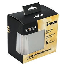 Терморегулятор Wi-Fi (механизм), Stekker, 250В, 3500Вт Эмили, RSW00-5119-08, кашемир, soft touch 50427 3