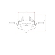 Встраиваемый светодиодный светильник Fiberli 100104Е75 12130401 2