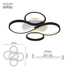 Потолочный светодиодный светильник Rivoli Lori 6103-101 Б0059011 1