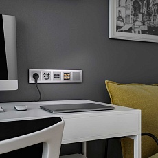 Розетка двойная Ethernet RJ-45 Werkel серебряный W1181106 4690389156489 3