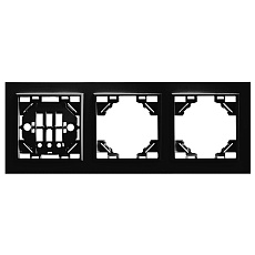 Рамка 3-постовая Stekker Эрна черный PFR00-9003-03 39484