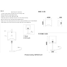 Настольная лампа Crystal Lux Sergio LG1 Nickel 1