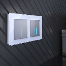 Сенсорный выключатель одноклавишный с функцией Wi-Fi Werkel (Умный дом) серебряный W4510606 a048323 1