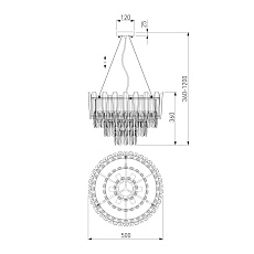 Подвесная люстра Bogates Coda 328/6 Strotskis 1