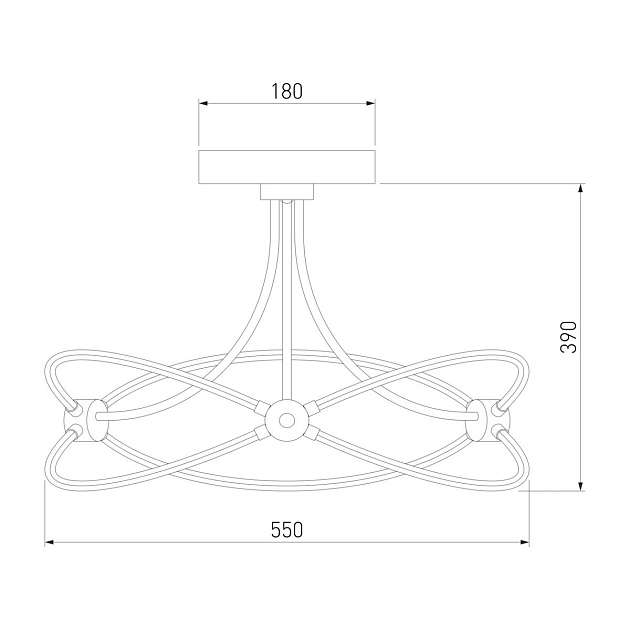 Потолочный светодиодный светильник Eurosvet Petto 90246/6 хром Фото № 2