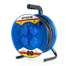 Удлинитель Stekker Professional 4гн 20м с/з PRF02-41-20 39784 4