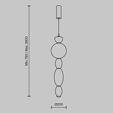 Подвесной светодиодный светильник Maytoni Adore MOD297PL-L17BS3K 5