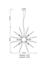 Подвесная люстра Arte Lamp Bella A1066SP-12PB 1