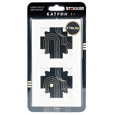 Рамка 2-постовая Stekker Катрин белый GFR00-7002-01 39255 3