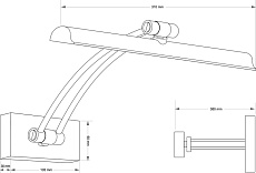 Подсветка для картин и зеркал KUTEK ELVE ELV-PODS-1(ZM)380-DL 2