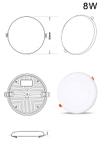 Встраиваемый светодиодный светильник Zortes CLOUD ZRS.57793.8 2