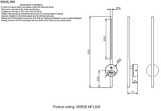 Бра Crystal Lux VERDE AP L500 GOLD NEW 3