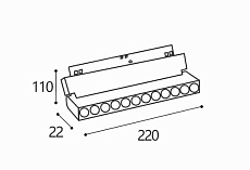 Трековый светодиодный светильник Italline IT012-5023 black 3000K 1