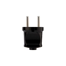 Вилка прямая без з/к 6А черная REXANT 11-8934 2