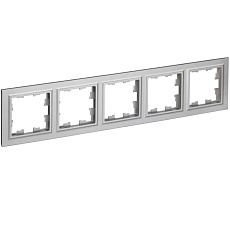 Рамка 5-постовая IEK Brite РУ-5-БрА алюминий BR-M52-K47