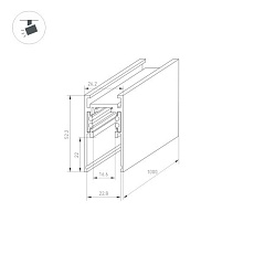 Шинопровод магнитный Arlight Mag-Orient-Track-2652-1000 035799 1