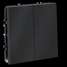 Перекрестный переключатель встраиваемый Voltum S70 двуклавишный 10А графит VLS020507 3