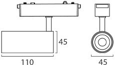 Трековый светодиодный светильник Italline IT09-9017 black 3000K 1